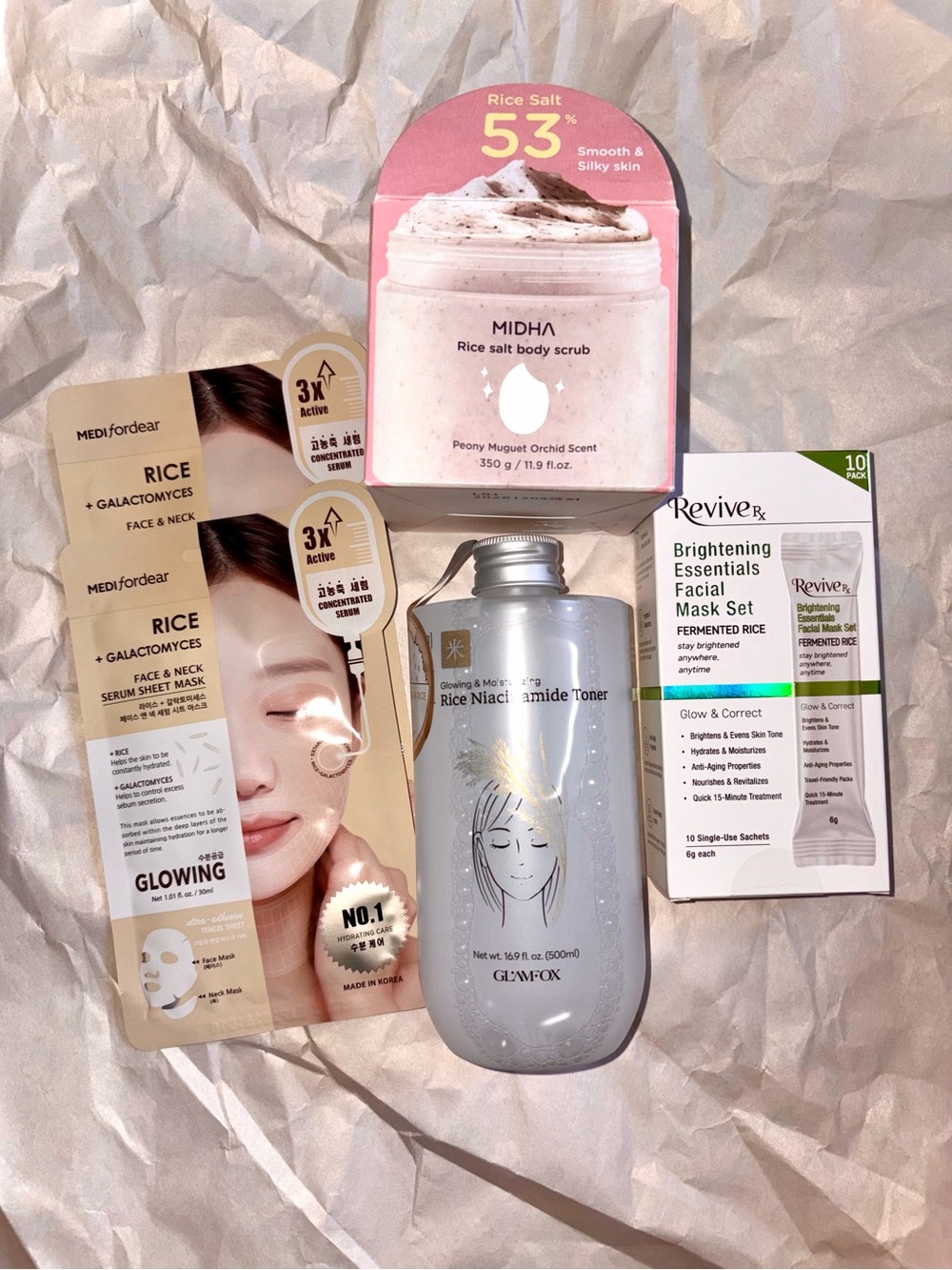 Korean Beauty Skincare Bundle with Rice